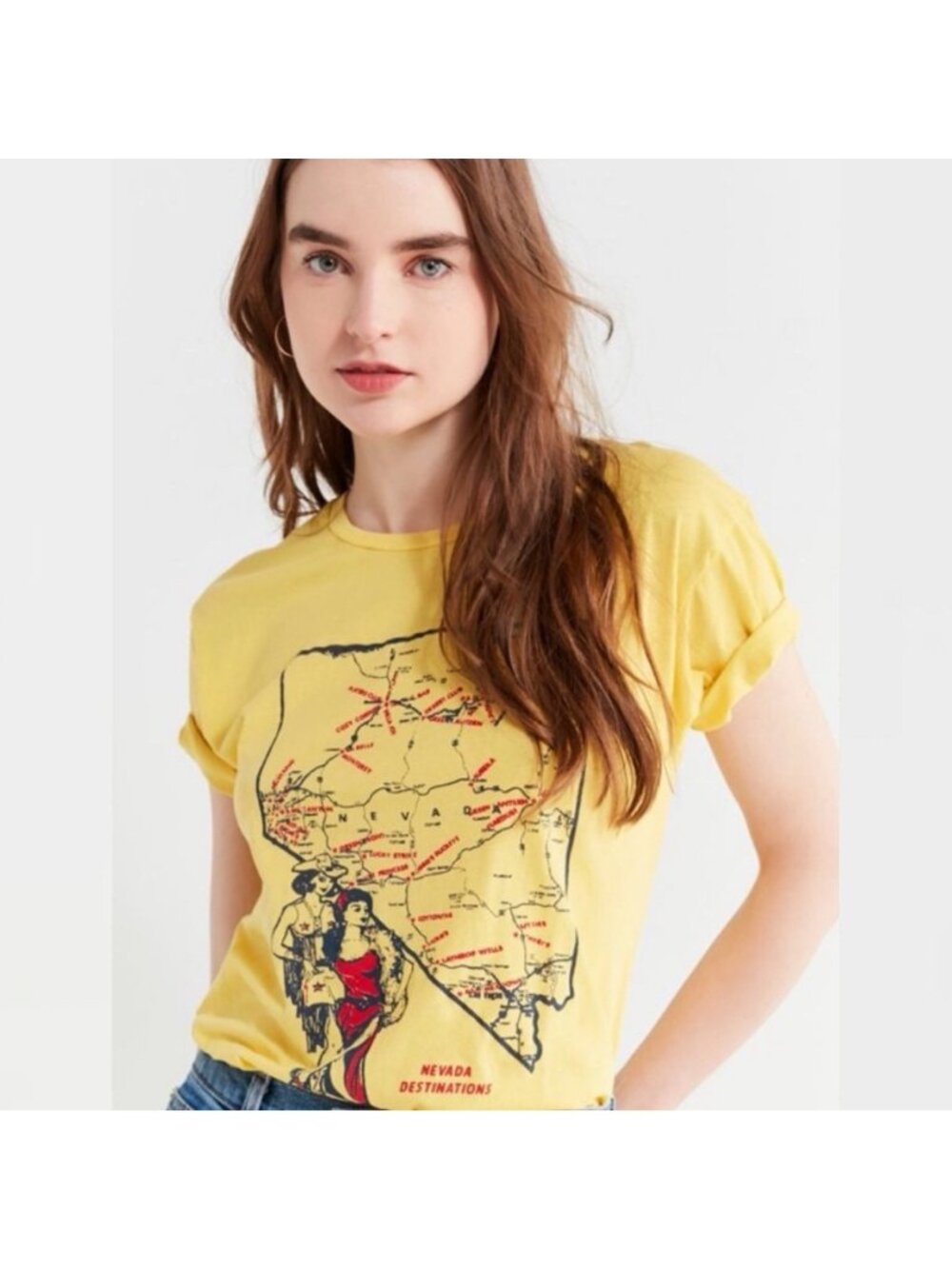 Project Social x Urban Outfitters Nevada Tee Small Yellow